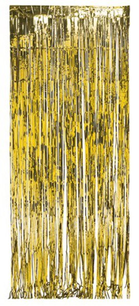 Party Central Pack of 6 Gold Colored Christmas Hanging Door Fringe Decorations 8&#x27;