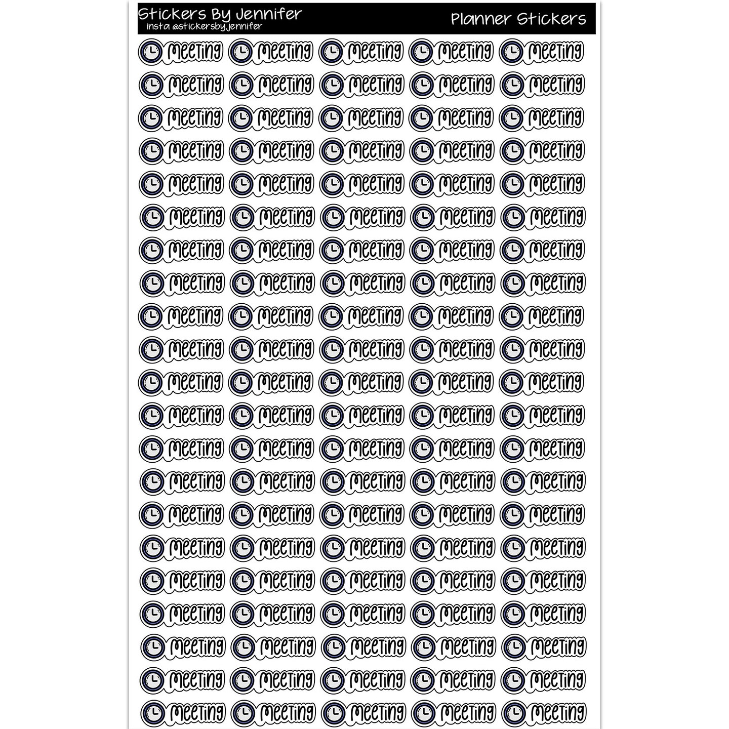 Meeting Script Planner Stickers