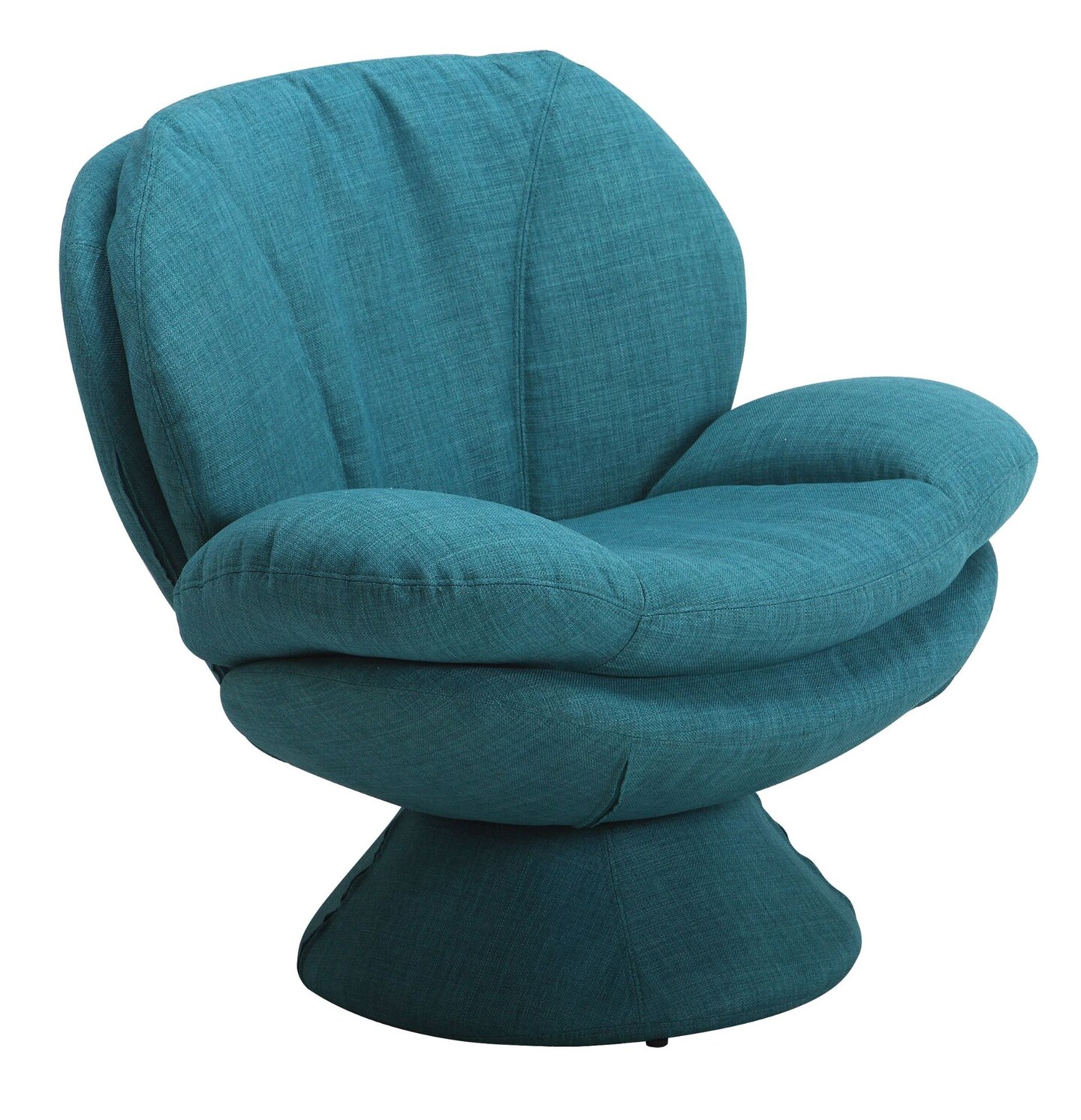 Contemporary Home Living 35&#x22; Turquoise Blue Port Leisure Accent Chair with Wing Arms