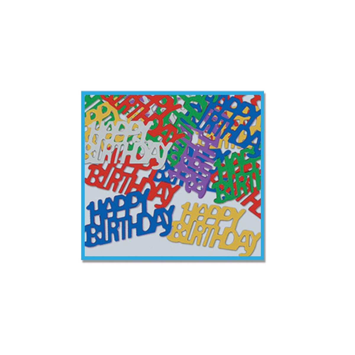 Party Central Club Pack of 12 Red and Blue Fanci-Fetti Happy Birthday Celebration Confetti Bags 0.5 Oz