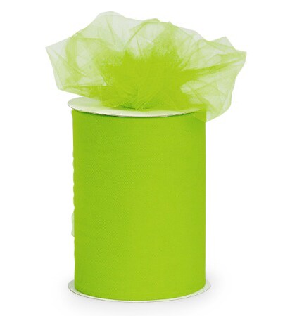 The Ribbon People Lime Green Contemporary Tulle Craft Ribbon 6&#x22; x 275 Yards