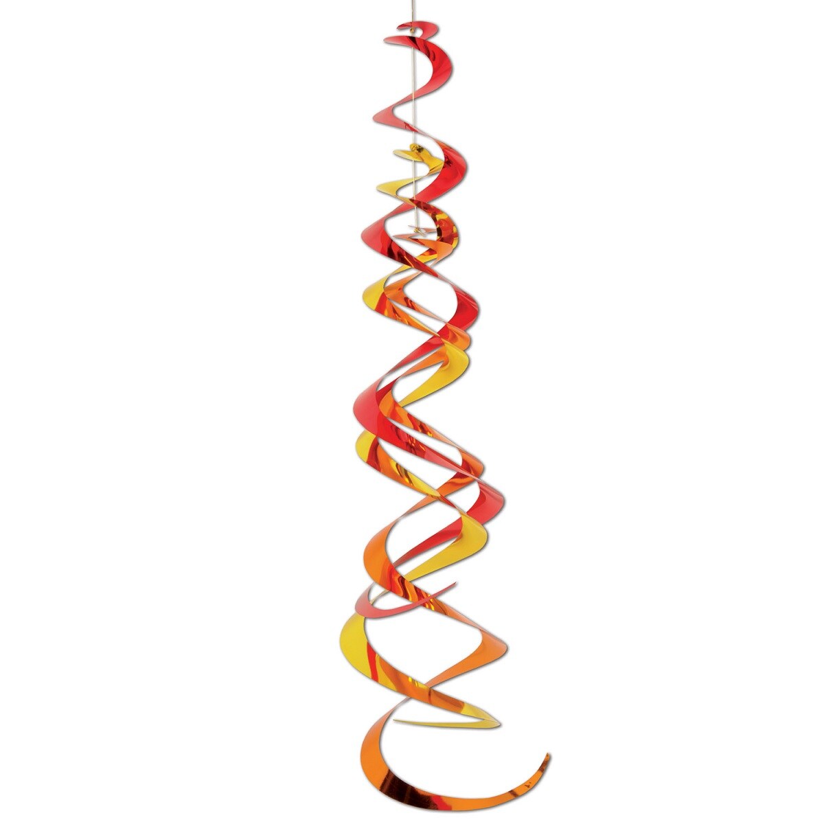 Beistle Pack of 6 Metallic Red, Orange and Gold Autumn Triple Whirl Party Decorations 30"