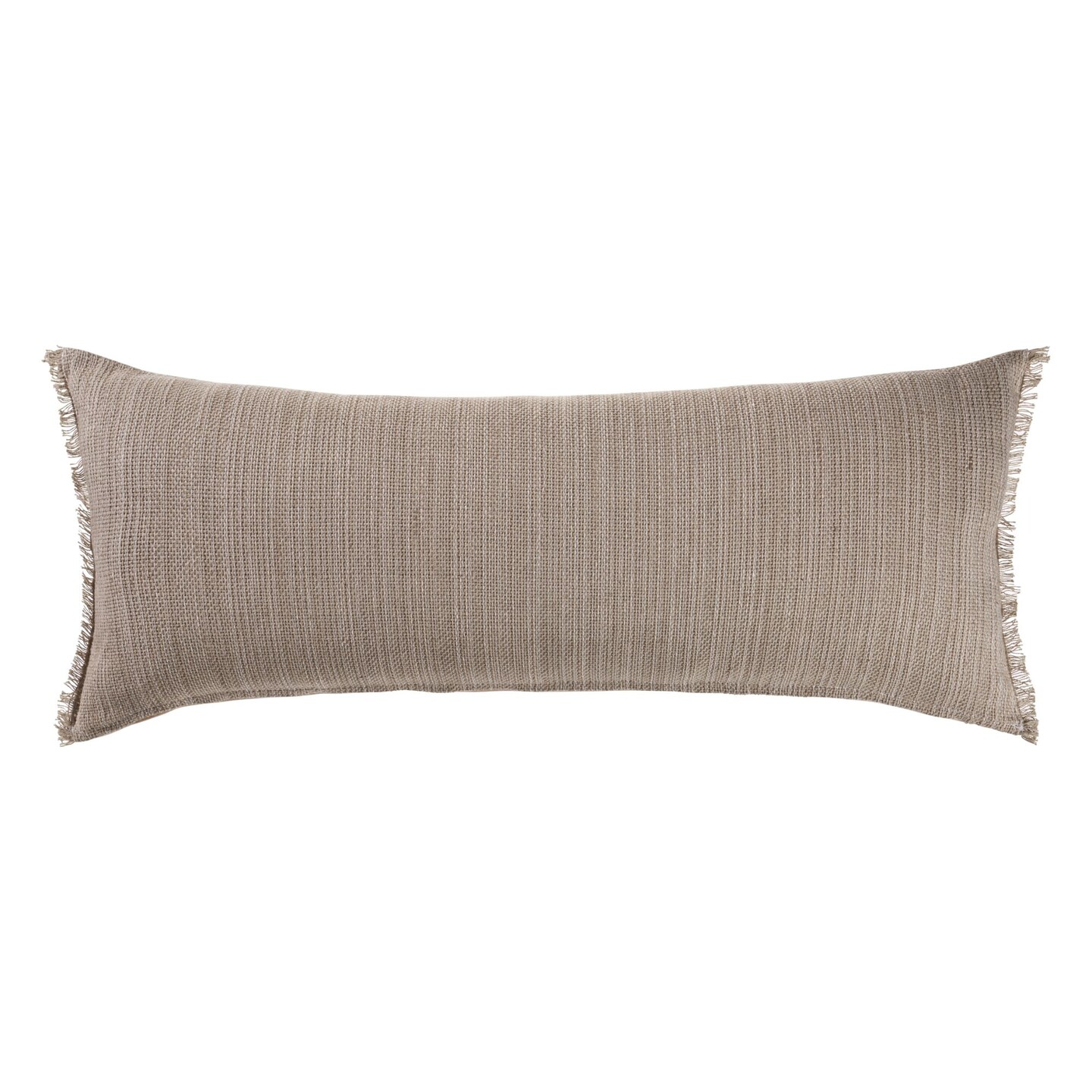 Laddha Home Designs 36" Tan Solid Rectangular Lumbar Throw Pillow