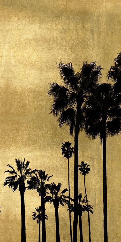 Palm Silhouette on Gold II Poster Print by Kate Bennett # KTB115125
