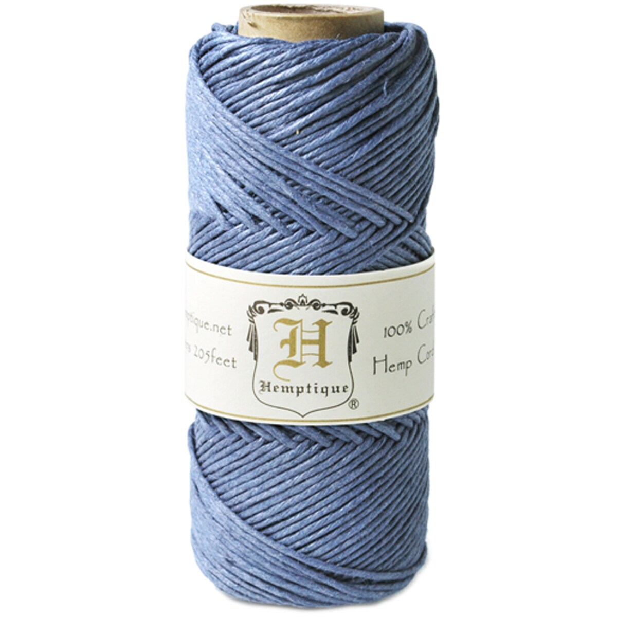 Hemptique Hemp Cord Spool 20lb 205&#x27;-Dusty Blue