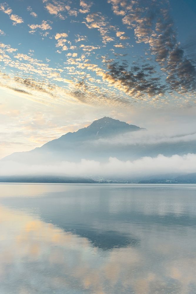 Gravedona Harbor Sunrise #2 Poster Print by Alan Blaustein # B4025D