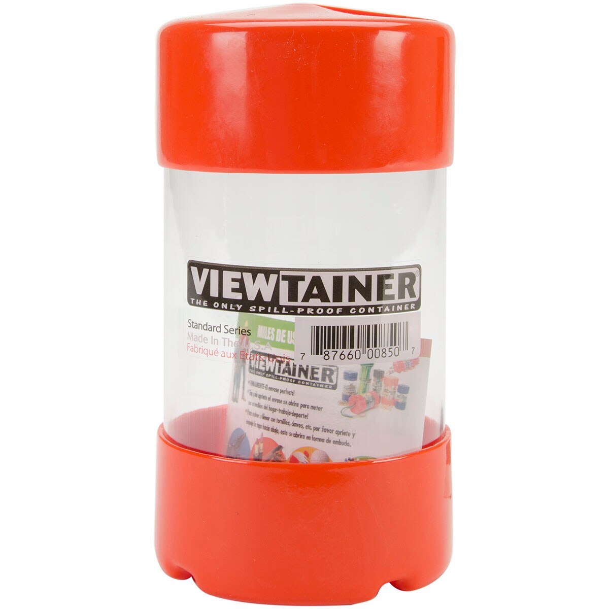 Viewtainer Slit Top Storage Container 2.75&#x22;X5&#x22;-Orange