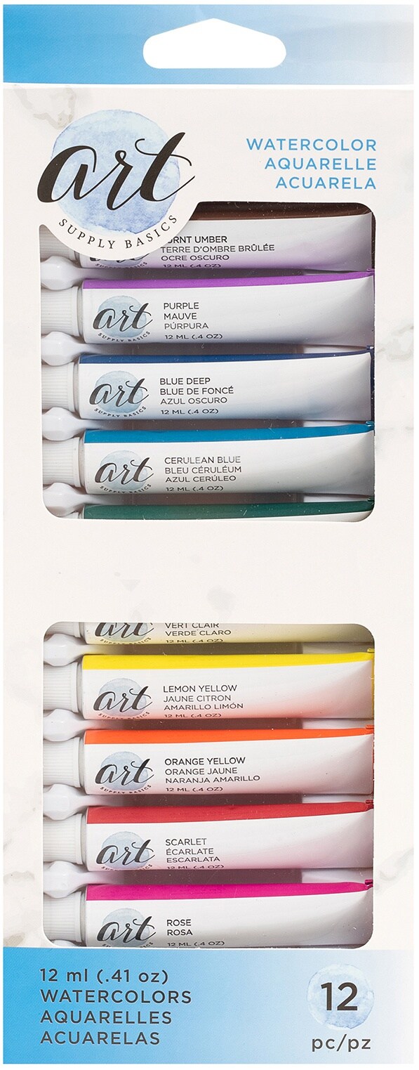 Art Supply Basics Watercolor Paint 12Ml 12/Pkg Michaels