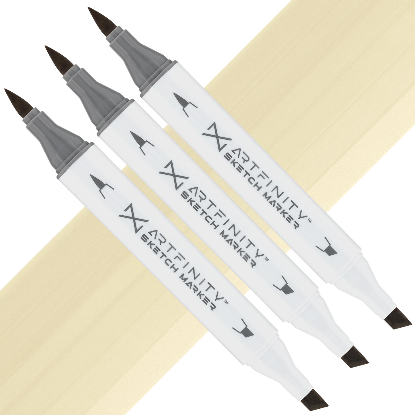Artfinity Sketch Marker Sets - Set of 3 - Mimosa Yellow YG8-2, Vibrant, Professional, Dye-Based Alcohol Markers for Artists, Drawing, Travel, & More