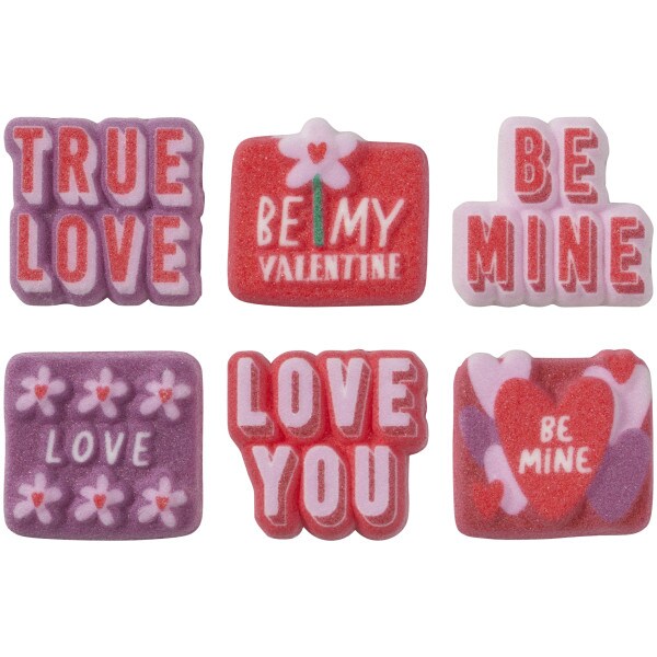 Sweet Valentine Assortment Dec-Ons&#xAE; Decorations 12ct