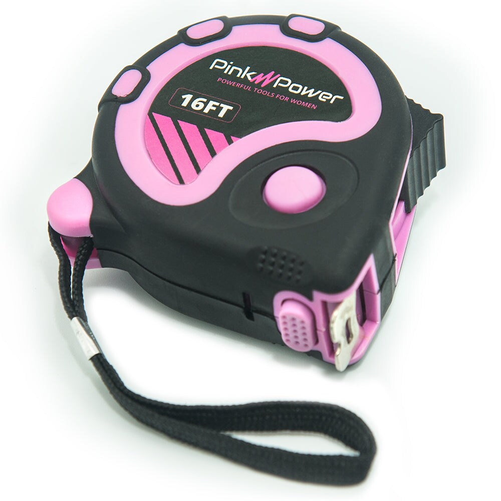 Pink Power 16ft. Pink Retractable Tape Measure