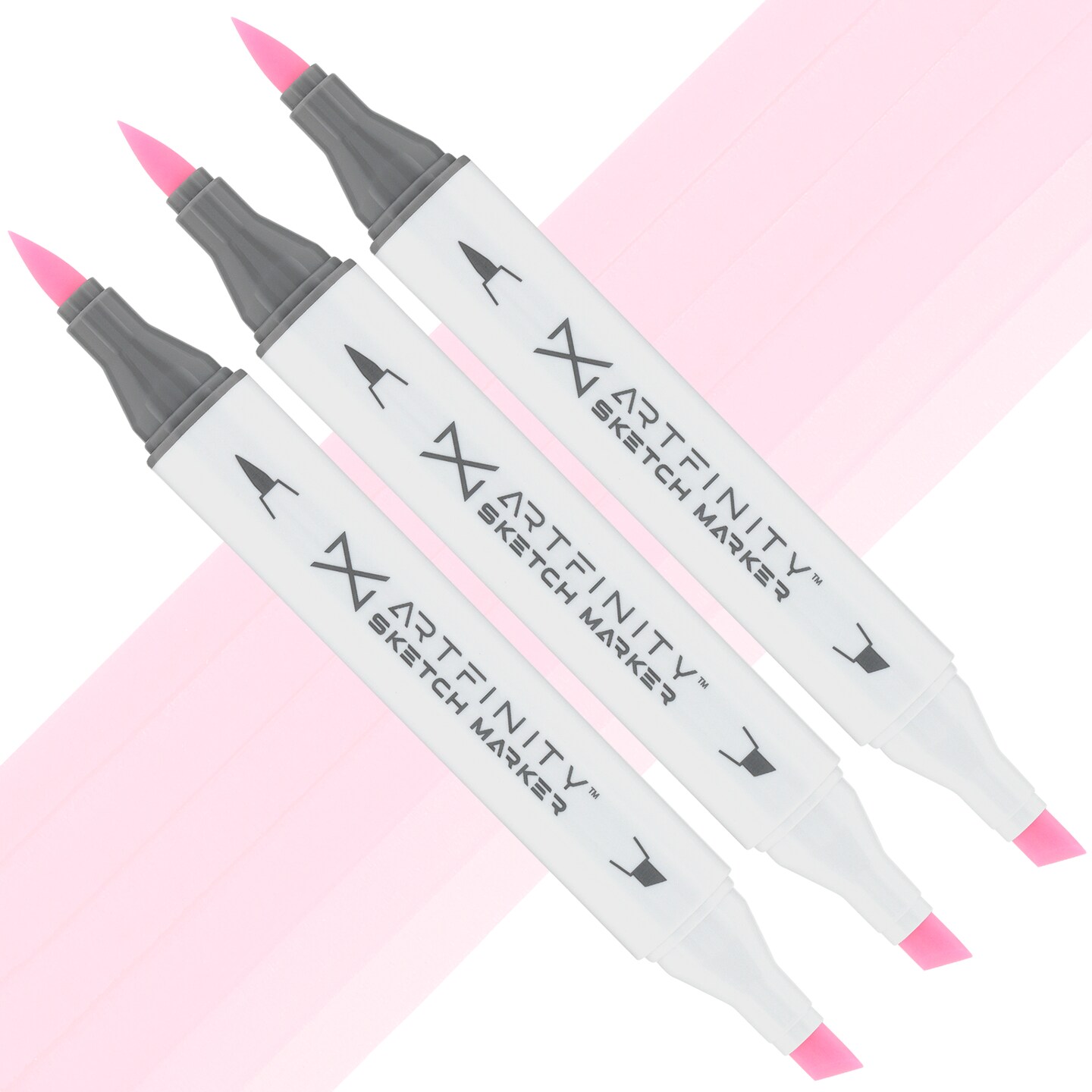 Artfinity Sketch Marker Sets - Set of 3 - Pale Pink RV2-0, Vibrant, Professional, Dye-Based Alcohol Markers for Artists, Drawing, Travel, & More