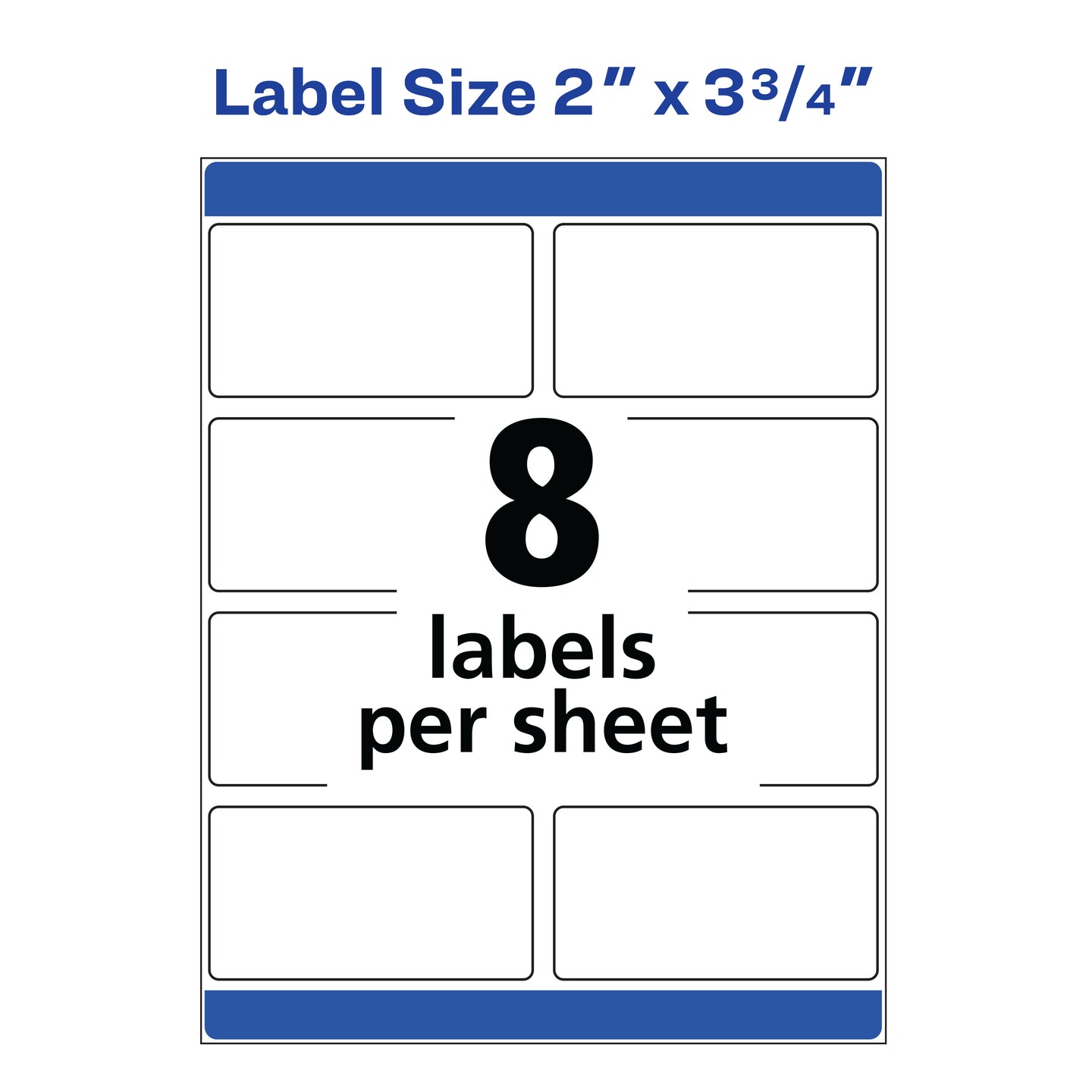 Avery Shipping Labels with Sure Feed for Color Laser Printers, Print-to-the-Edge, 2&#x22; x 3-3/4&#x22;, 200 White Labels (6873)