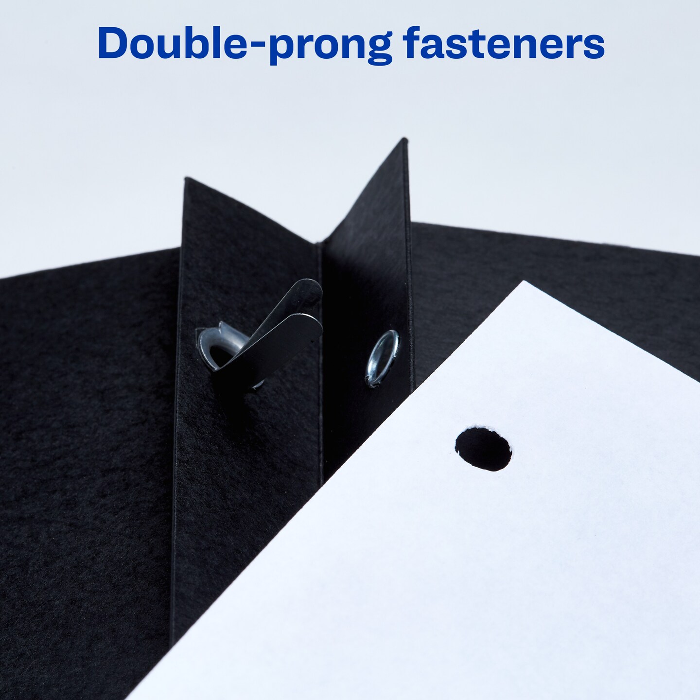 Avery Two Pocket Folders with 3 Prong Fasteners, Holds 70 Sheets, 25 Black Folders (47978)