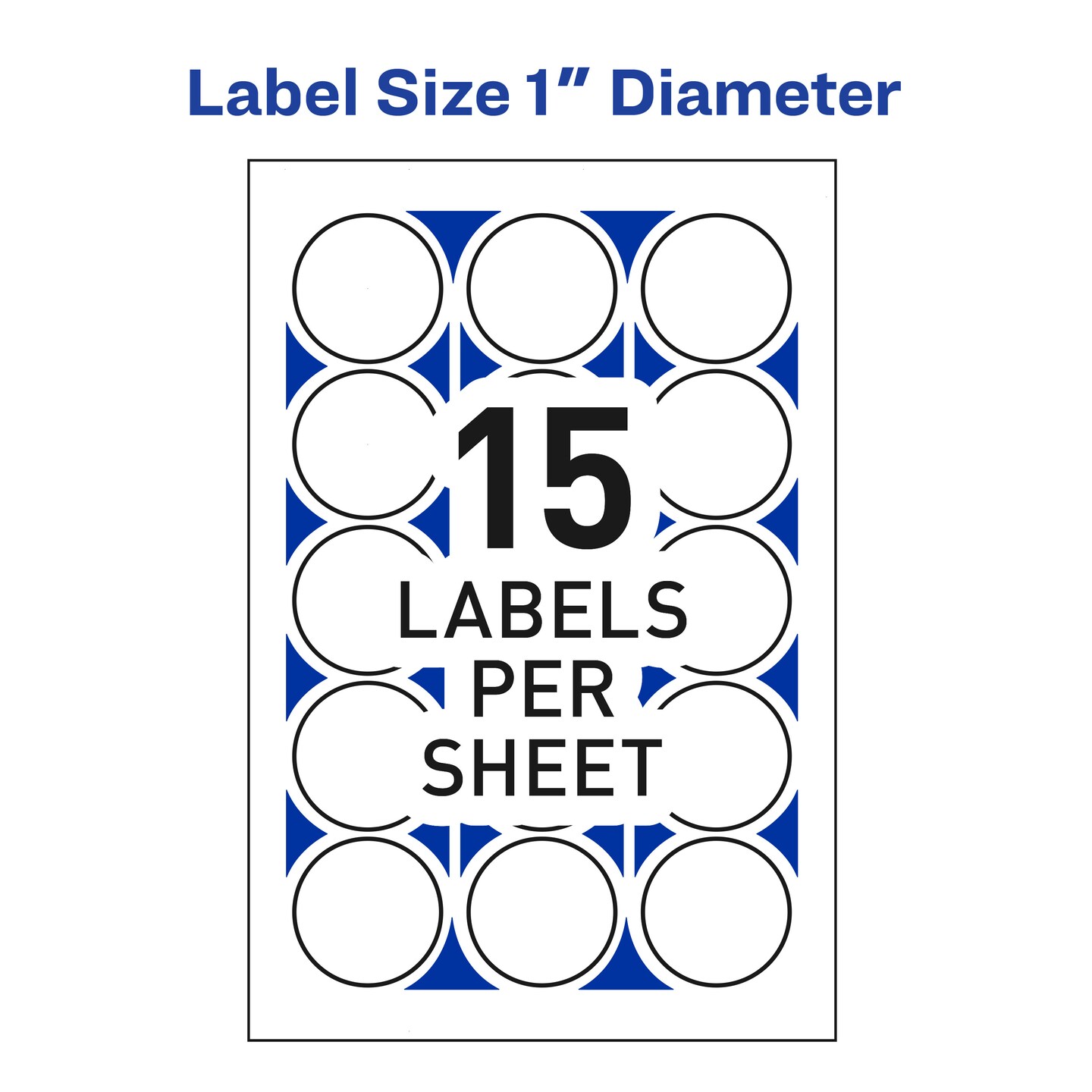 Avery Mailing Seals, 1" Round Labels, Clear, 480 Printable Mailing Labels (05248)