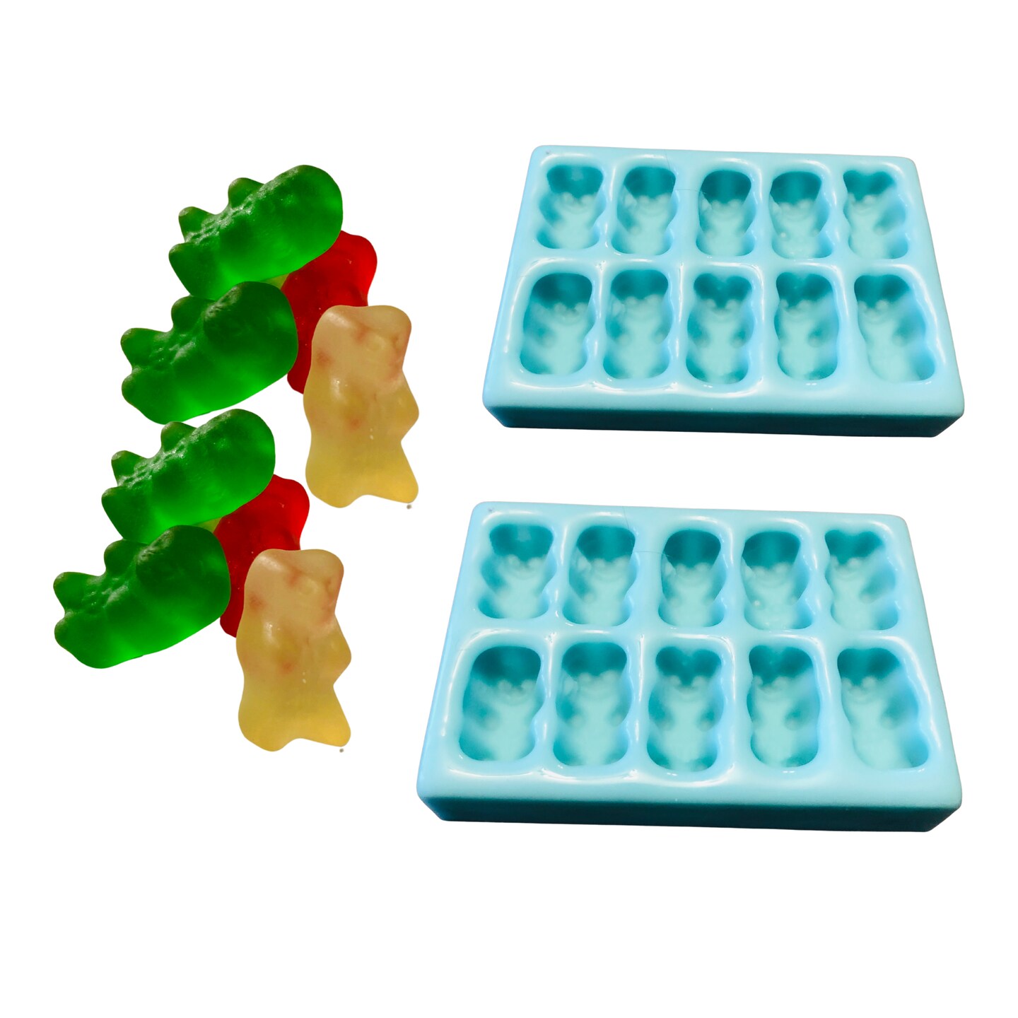 10pc Jelly Bear Shape Silicone Mold| Candy Shaped Silicone Mold| Soap| Candle | Mold for Wax| Mold for Resin| Not Food Grade