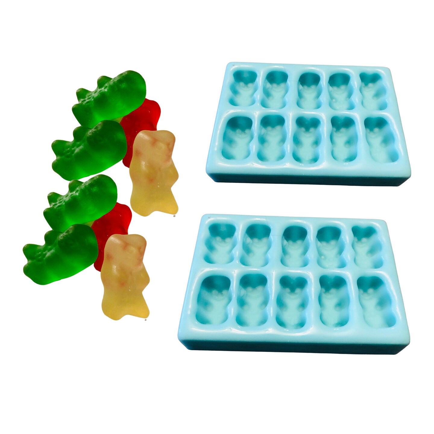 10pc Jelly Bear Shape Silicone Mold Candy Shaped Silicone Mold