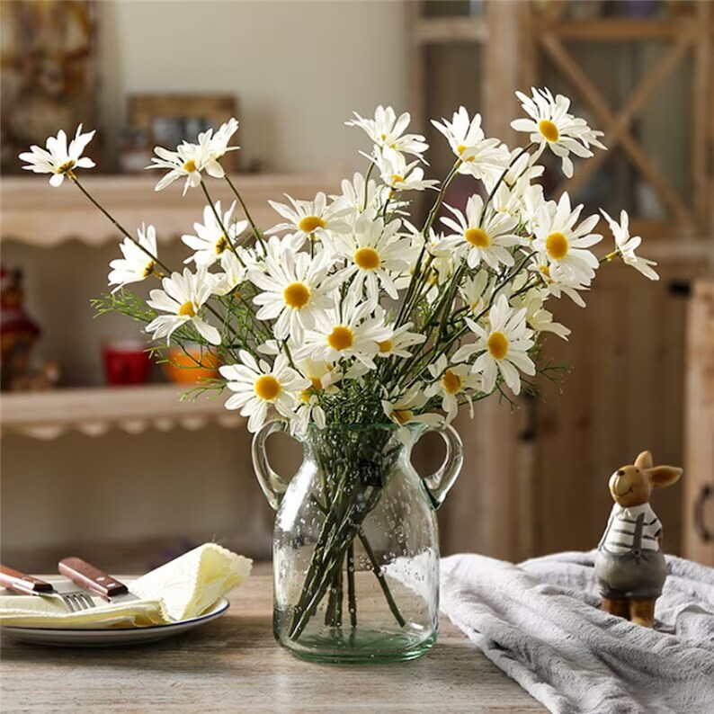 Artificial Daisy Flowers Outdoor Fake Flower Decorations Non-Fade