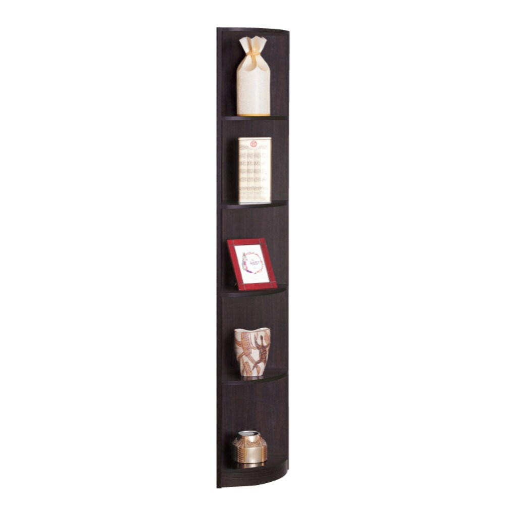 Saltoro Sherpi Capacious Corner Bookcase With 5 Open Shelves.-