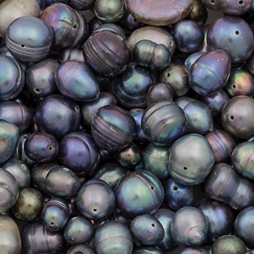 JewelrySupply Quarter Pound of Freshwater Pearls Mix Black and Grey (1/4 Pound)