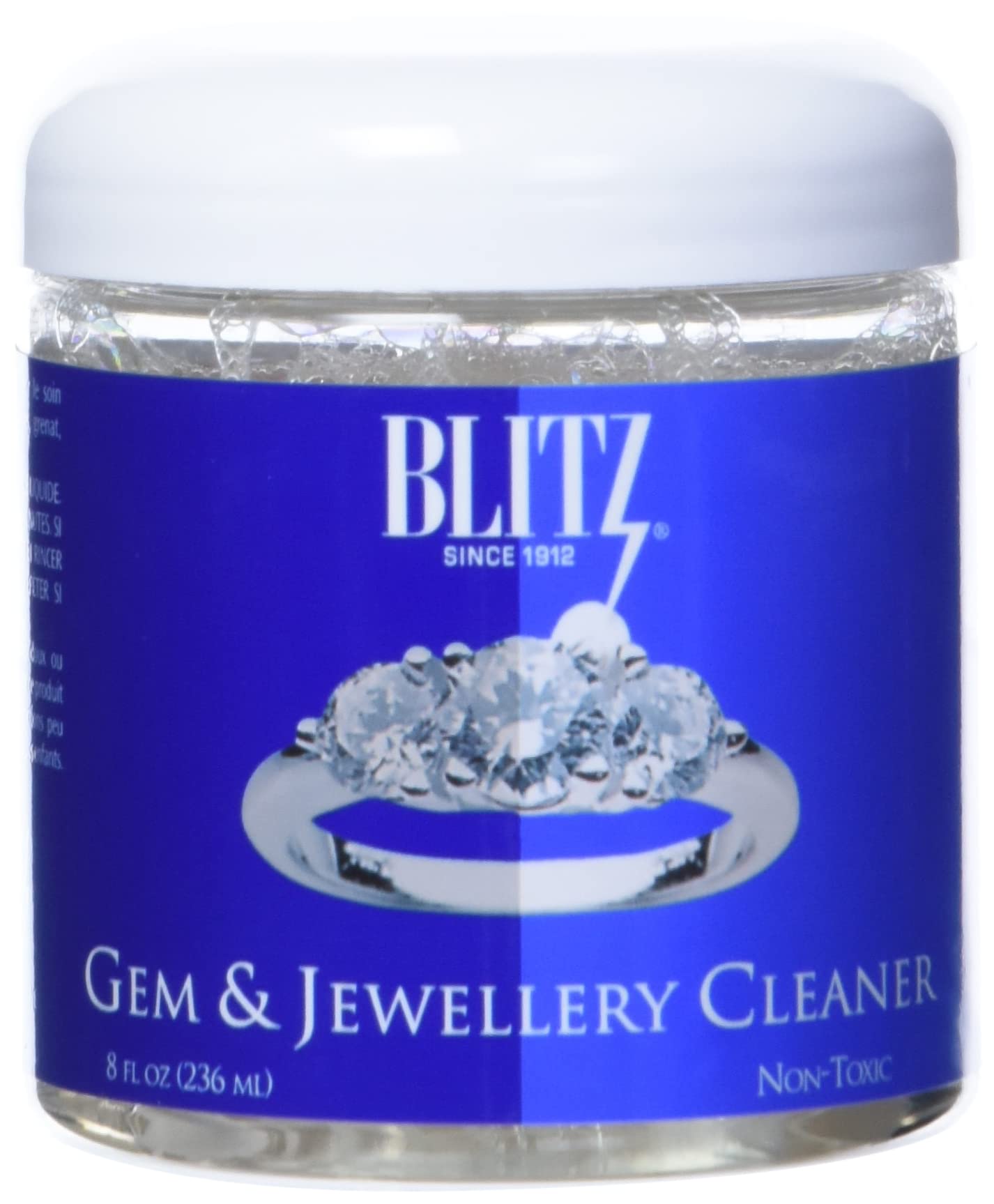 Blitz Gem & Jewelry Cleaner with Basket & Brush - Made in the USA