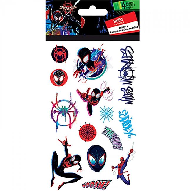 Miles Morales Marvel Comics Spider-Man Miles Morales 4-Sheet Variety Sticker Set