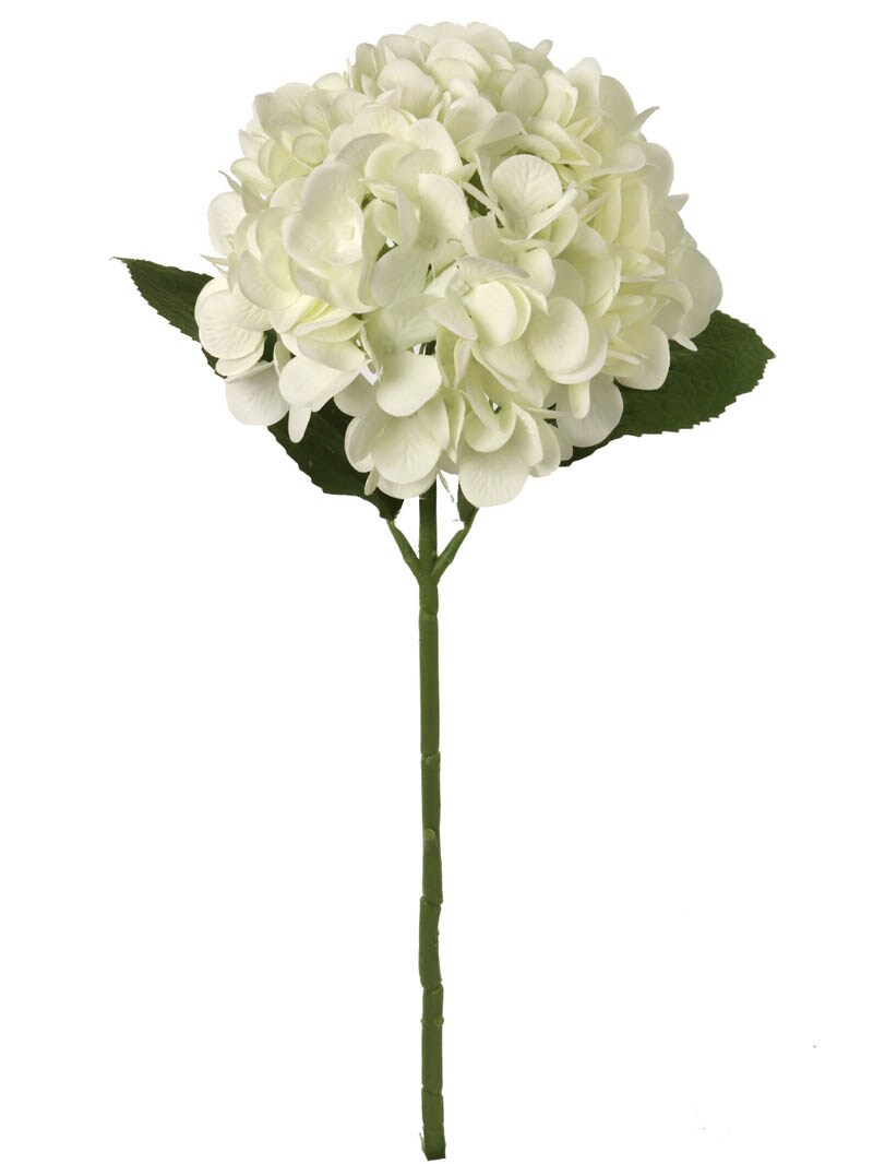 18&#x22; Artificial Cream Hydrangea Stems - Set of 12, Large 7&#x22; Blooms, Elegant Decor - Perfect for Weddings, Home Settings - Year-Round Appeal, Floral Home by Artificial Flowers
