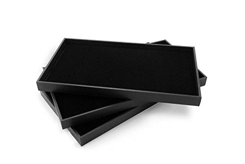 Jewelry Carrying Case Kit - 12 Jewelry Trays and Velvet Pads