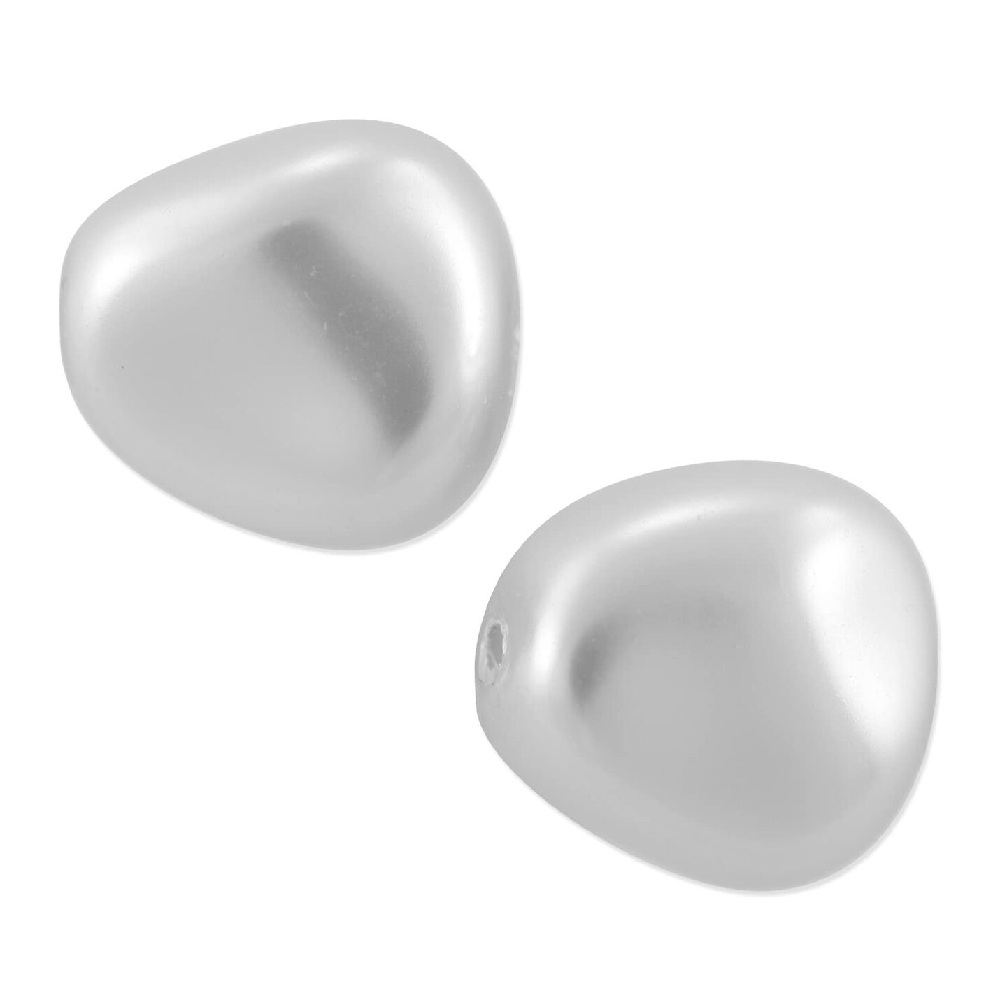 Preciosa Crystal Nacre Elliptic Pearl 11x9.5mm White (Package of 10)