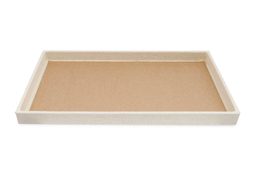1&#x22; Tall Linen Jewelry Display Tray