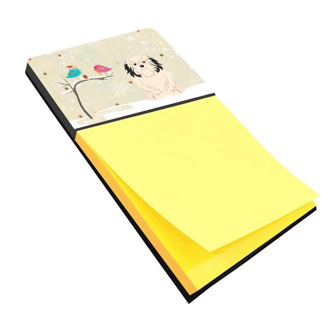 Carolines Treasures BB2491SN Christmas Presents Between Friends Lowchen Sticky Note Holder