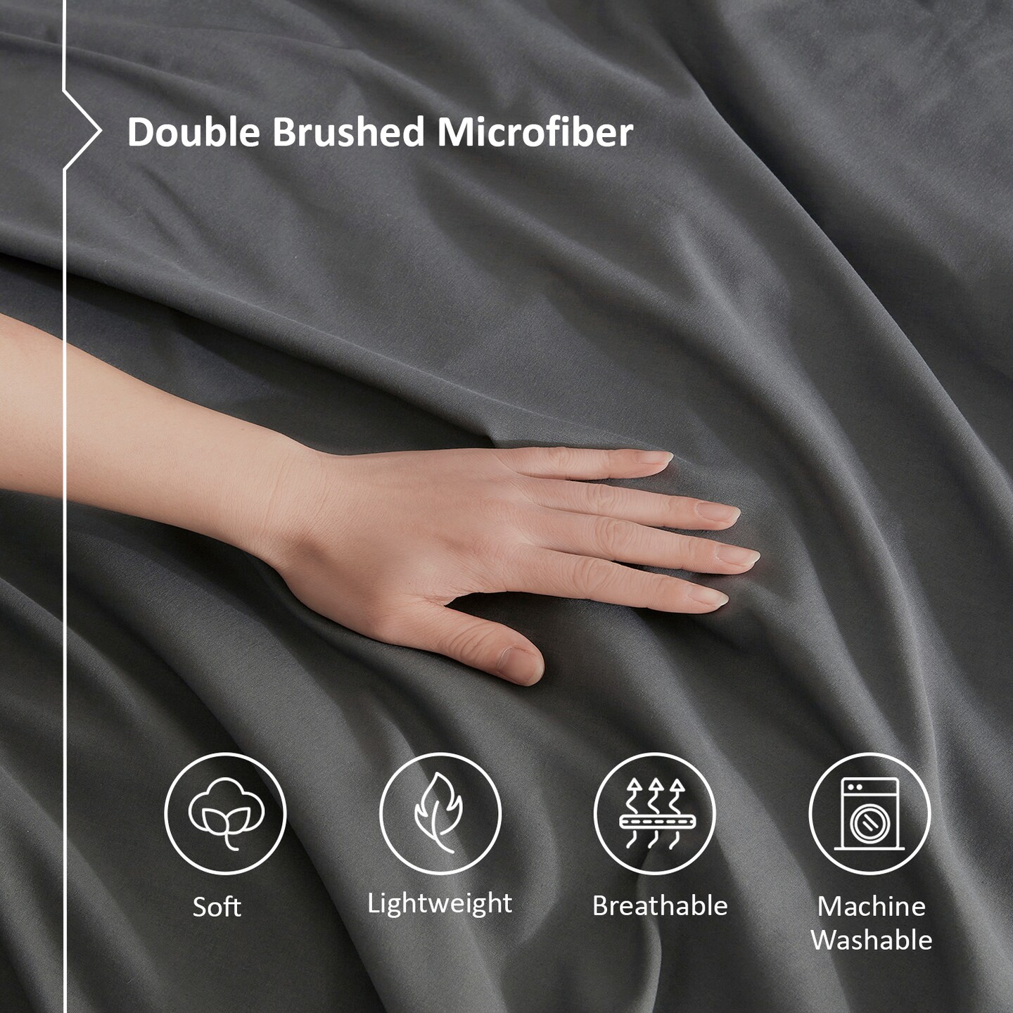 Nestl Double Brushed Microfiber Duvet Cover Set