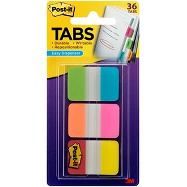 Post-It  Alternating Assorted Color Tabs, Pack of 36