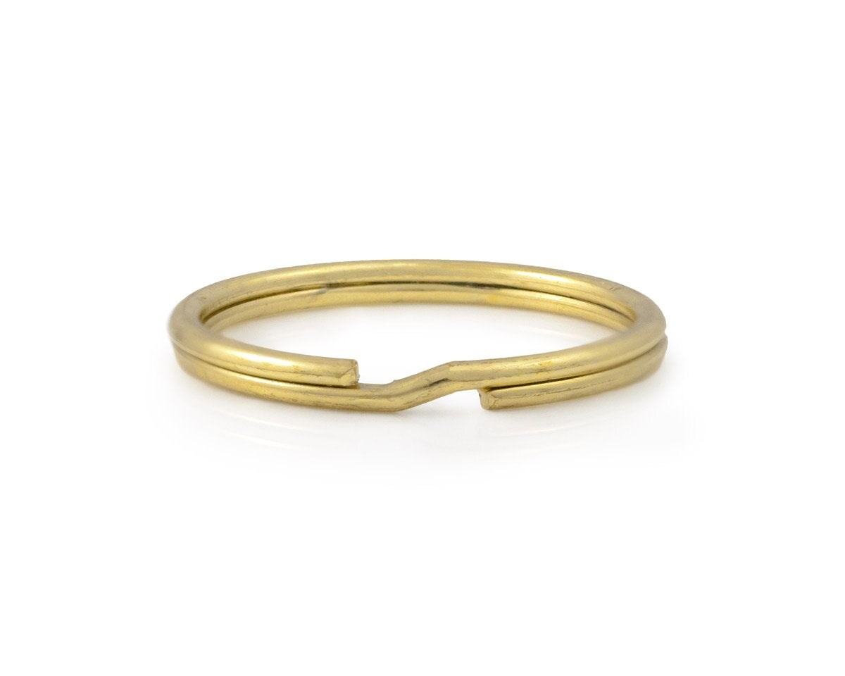 JewelrySupply Gold Color Key Rings 32mm Split Ring (Package of 10