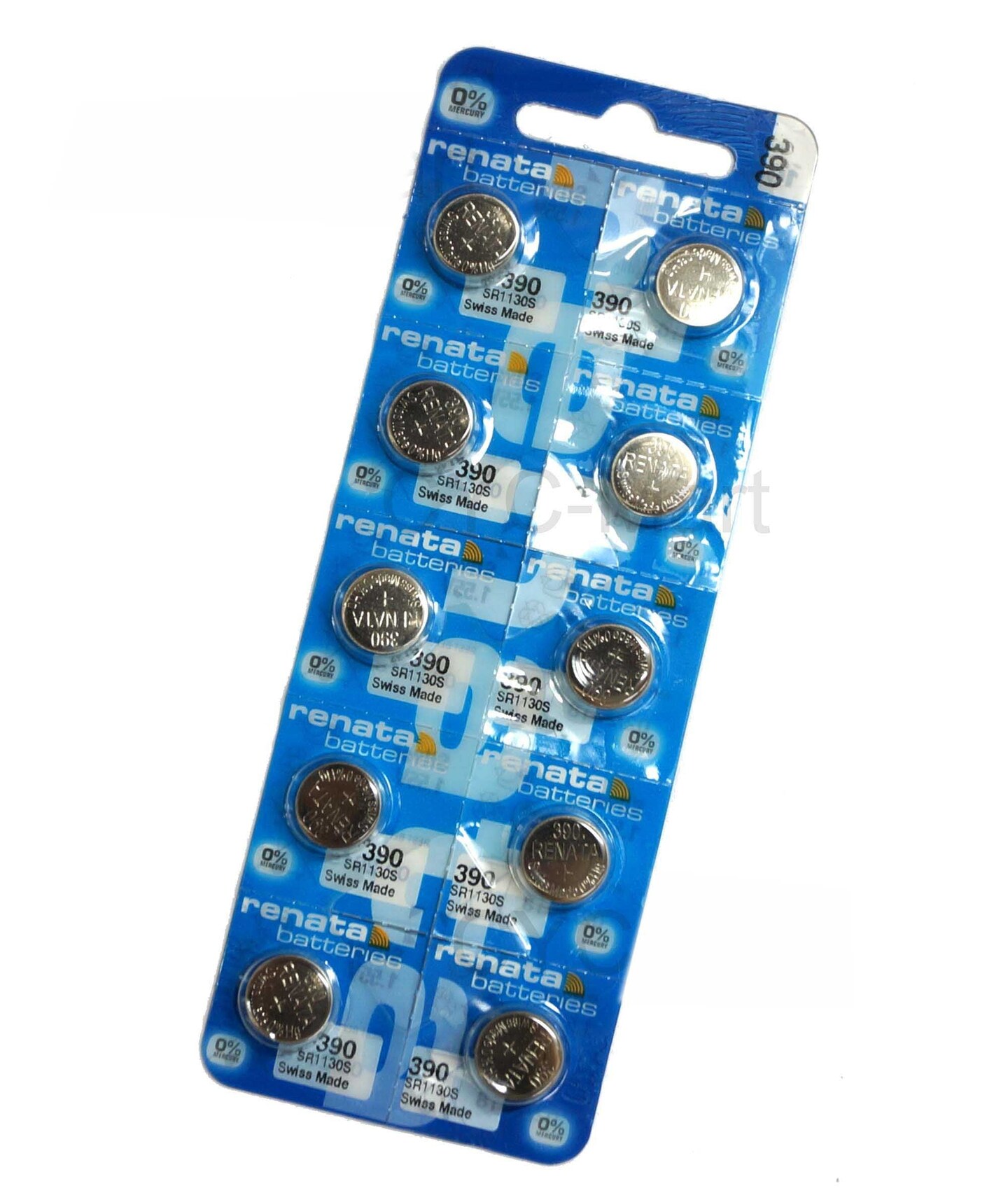 Renata #390 Silver Oxide Battery - 10 Pack (390-10)