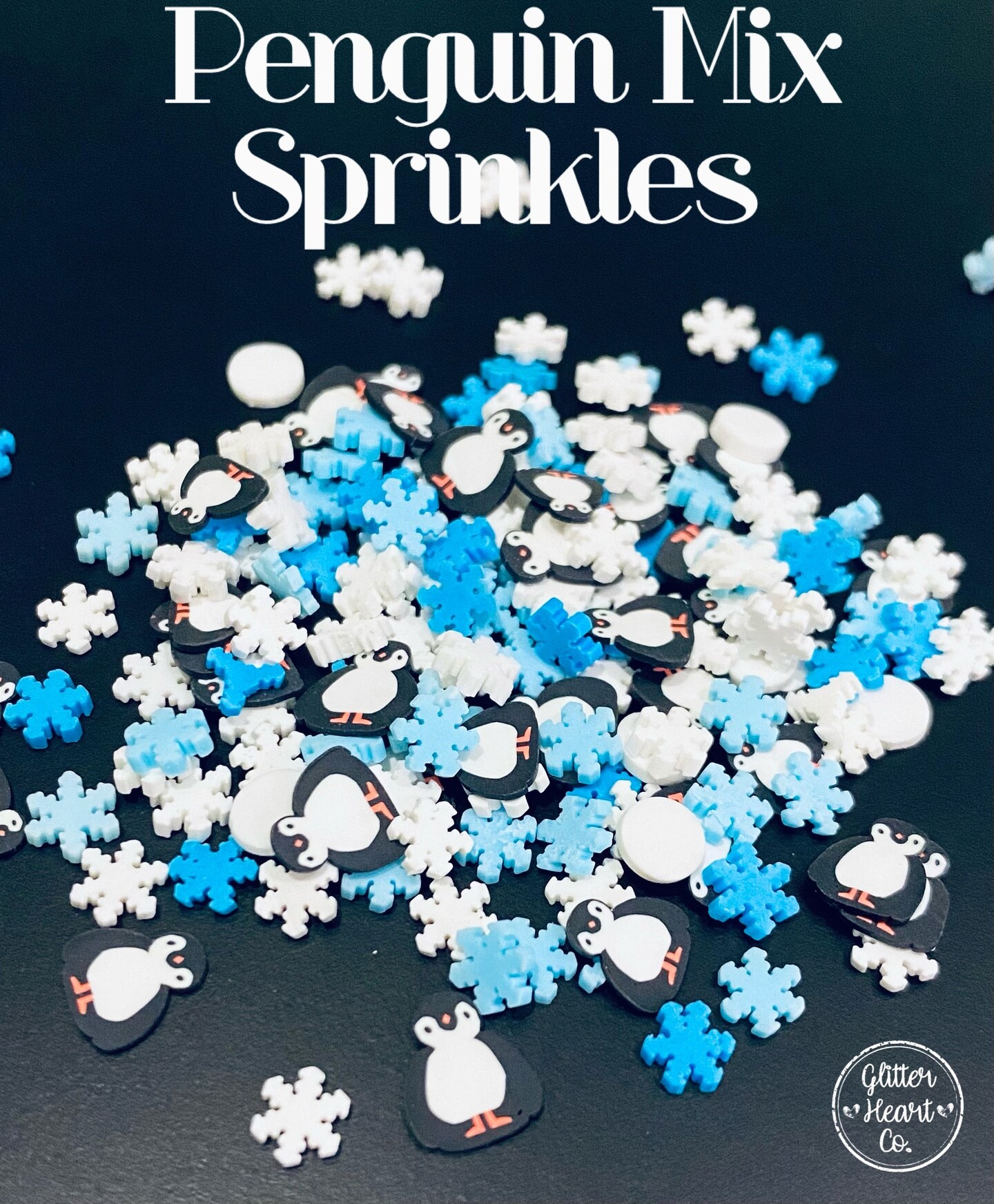 Fake Sprinkles - Penguin Mix Sprinkles by Glitter Heart Co.&#x2122;