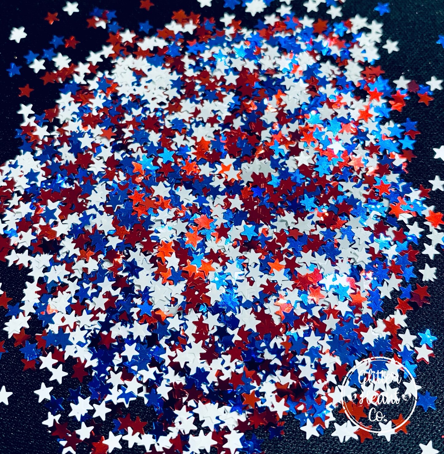 Polyester Glitter - Patriotic Stars Glitter Shape by Glitter Heart Co.™
