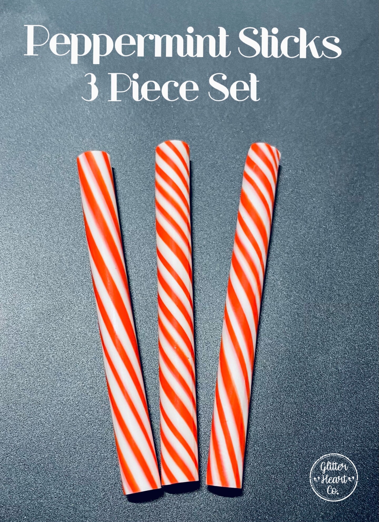 Peppermint Sticks Candy Cane Swirl Charms Fake Candies Charm Solid