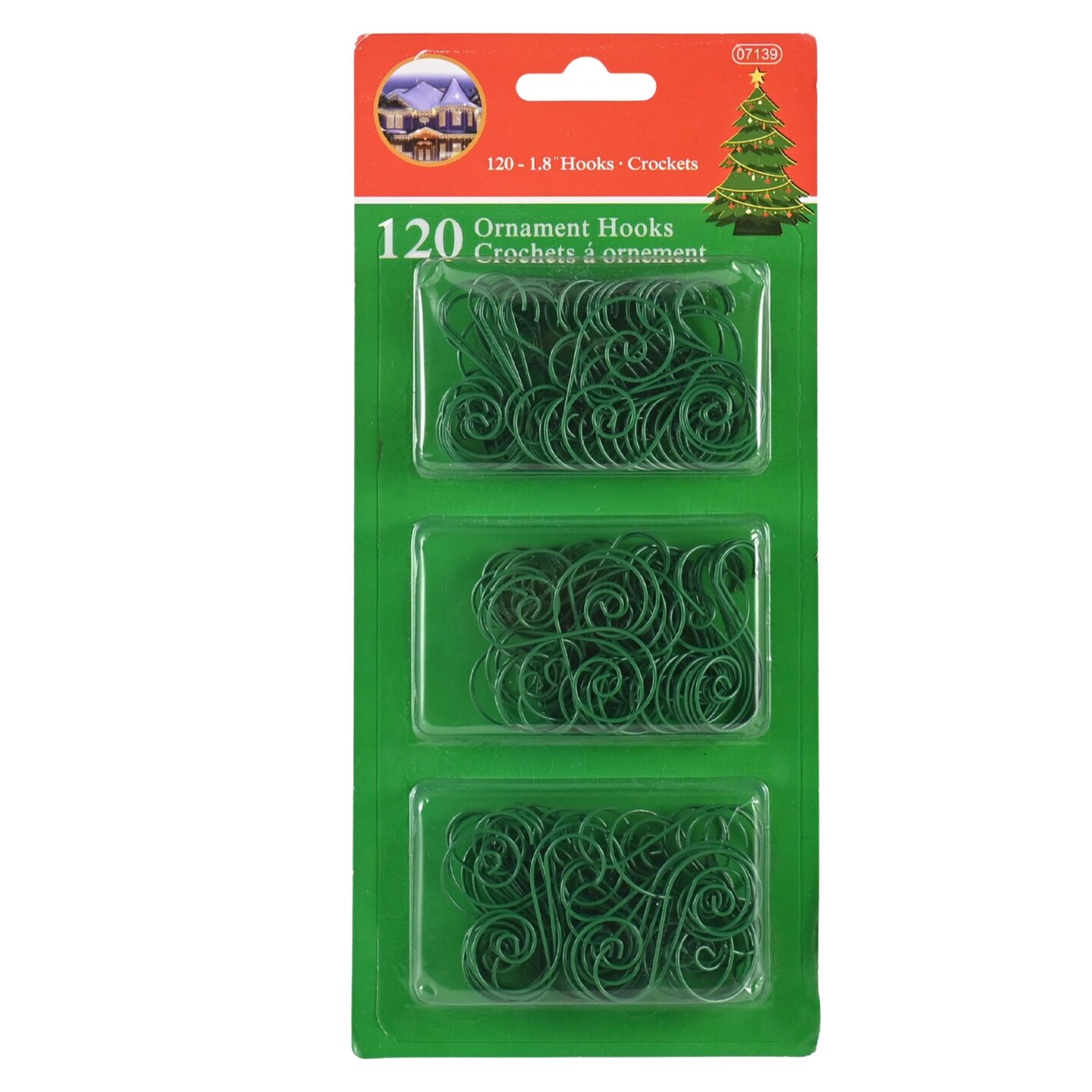 R N&#x27; D Toys Green Tree Ornament Hooks - Christmas Tree Gold Decorating Metal Wire Hangers for Hanging Decorations - Pack of 120