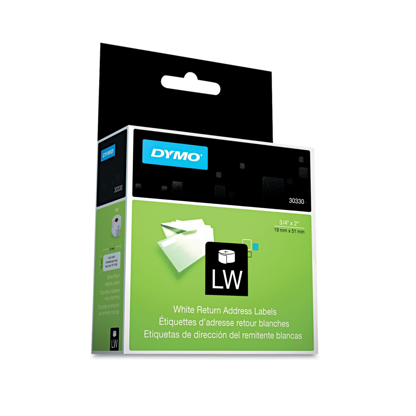 Dymo LabelWriter Return Address Labels 0.75 x 2 White 500 Labels/Roll