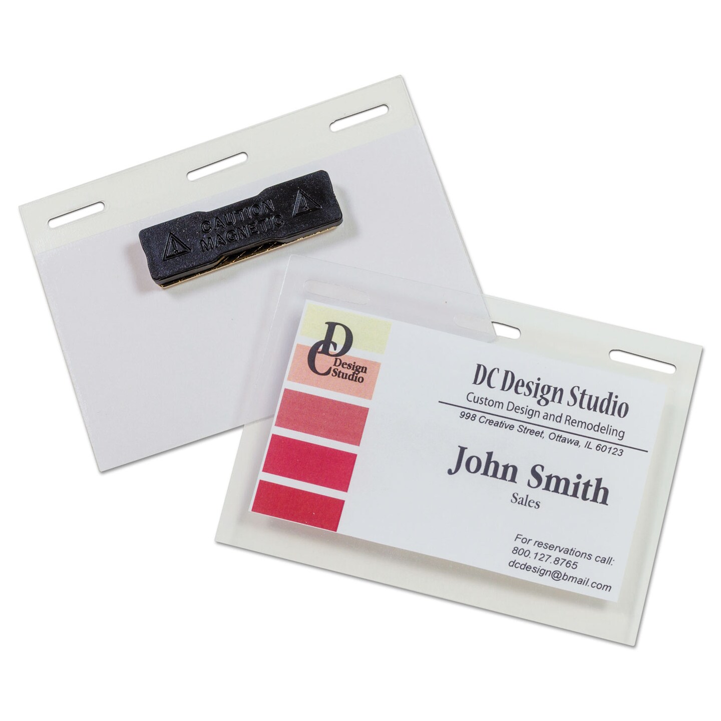 Self-Laminating Magnetic Style Name Badge Holder Kit, 2 x 3