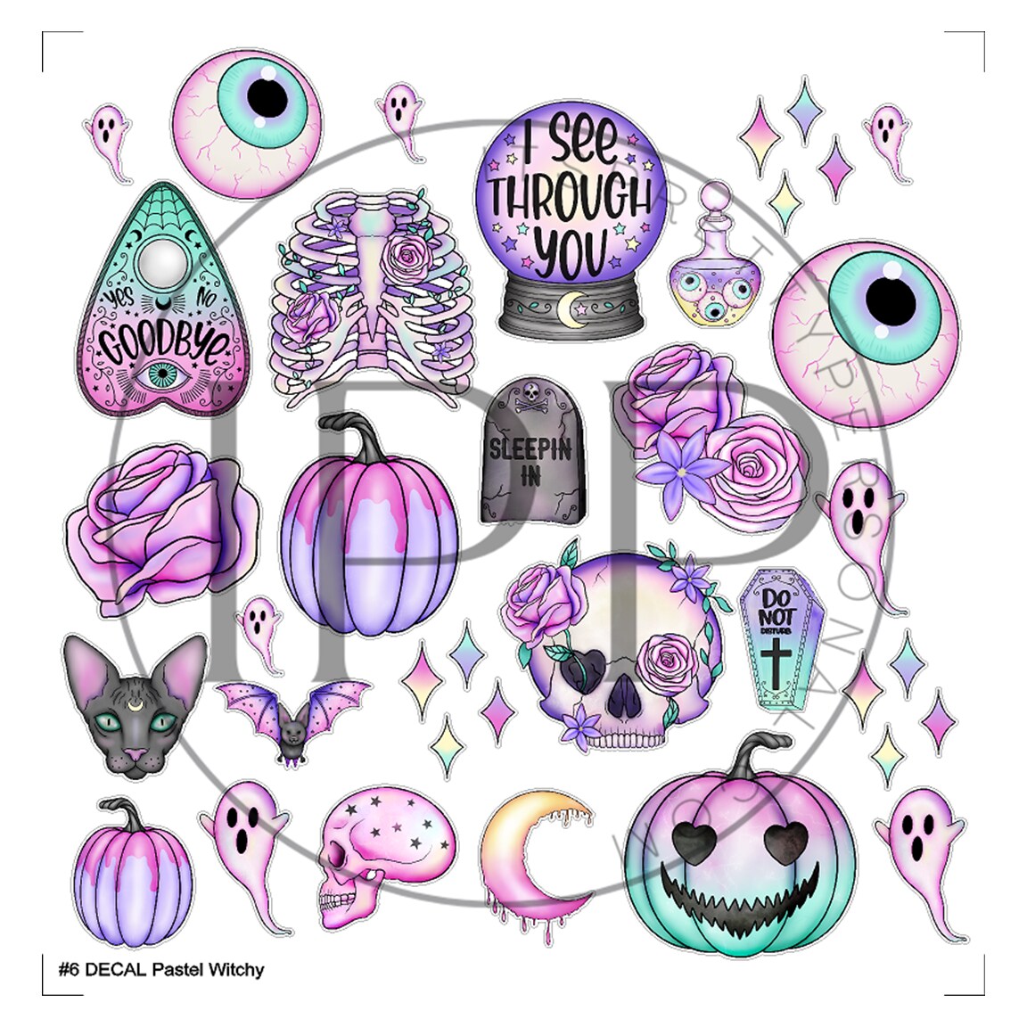 #6 DECALS- Pastel Witchy