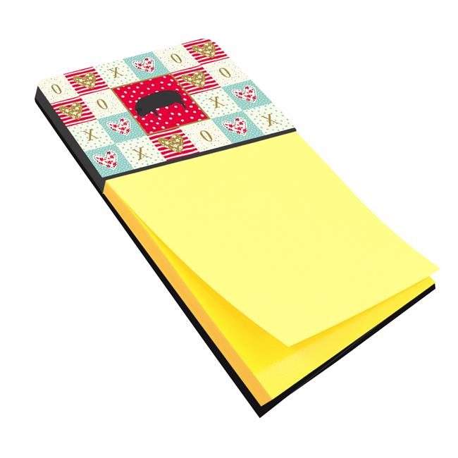 Carolines Treasures CK5358SN 3 x 3 in. Devon Large Black Pig Love Sticky Note Holder