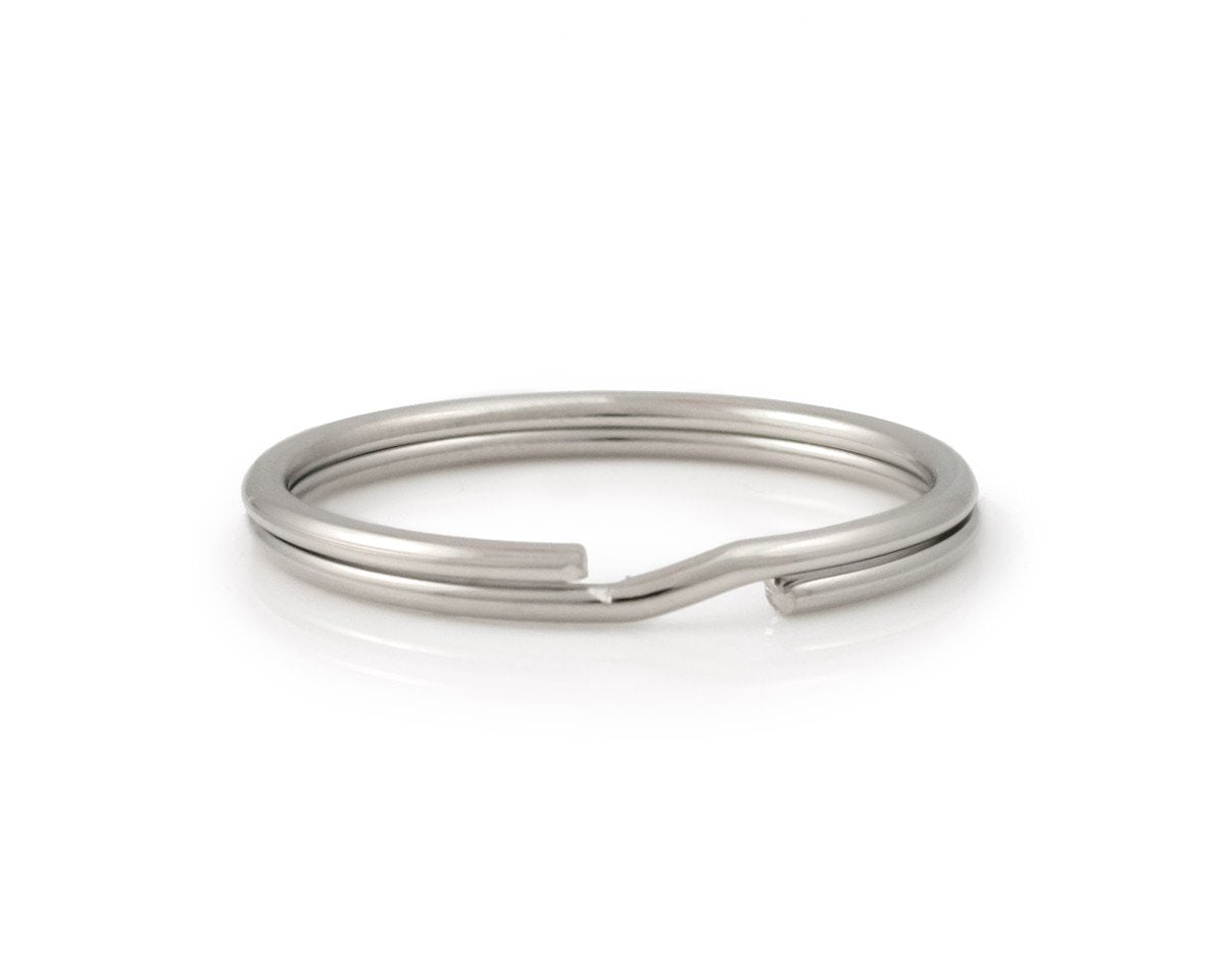 JewelrySupply Key Rings 32mm Split Ring Silver Color (Package of 10)