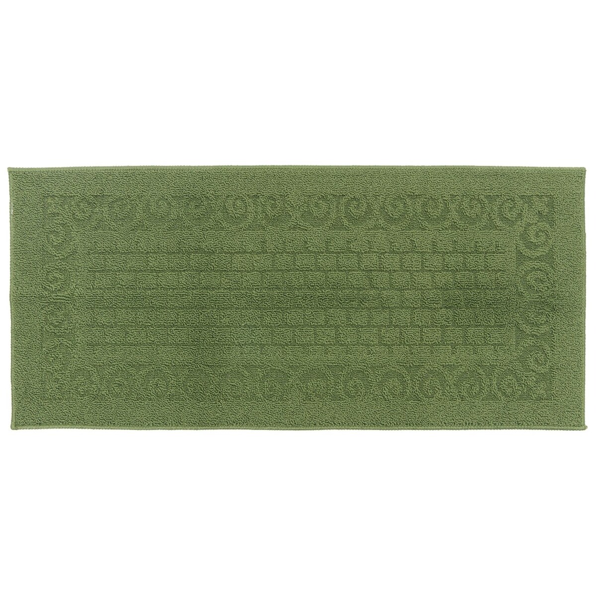 Green Rubber Backed Rug, Washable Long Kitchen Mat for Home