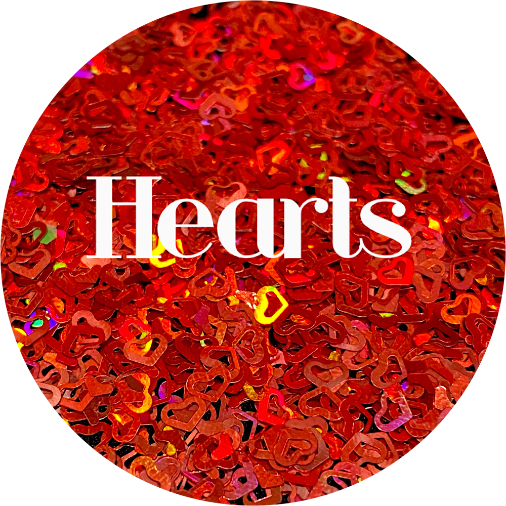 Polyester Glitter - Hearts Glitter Shape by Glitter Heart Co.&#x2122;