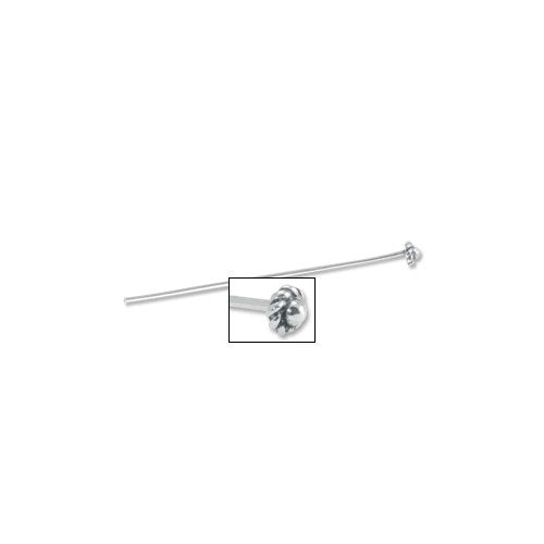 JewelrySupply Head Pin - Bali Style 2&#x22; 20 Gauge Sterling Silver (1-Pc)
