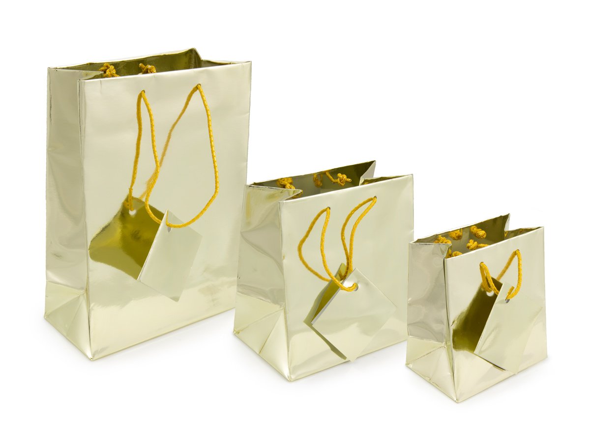 Gift Bag Medium Metallic Gold (Package of 20)