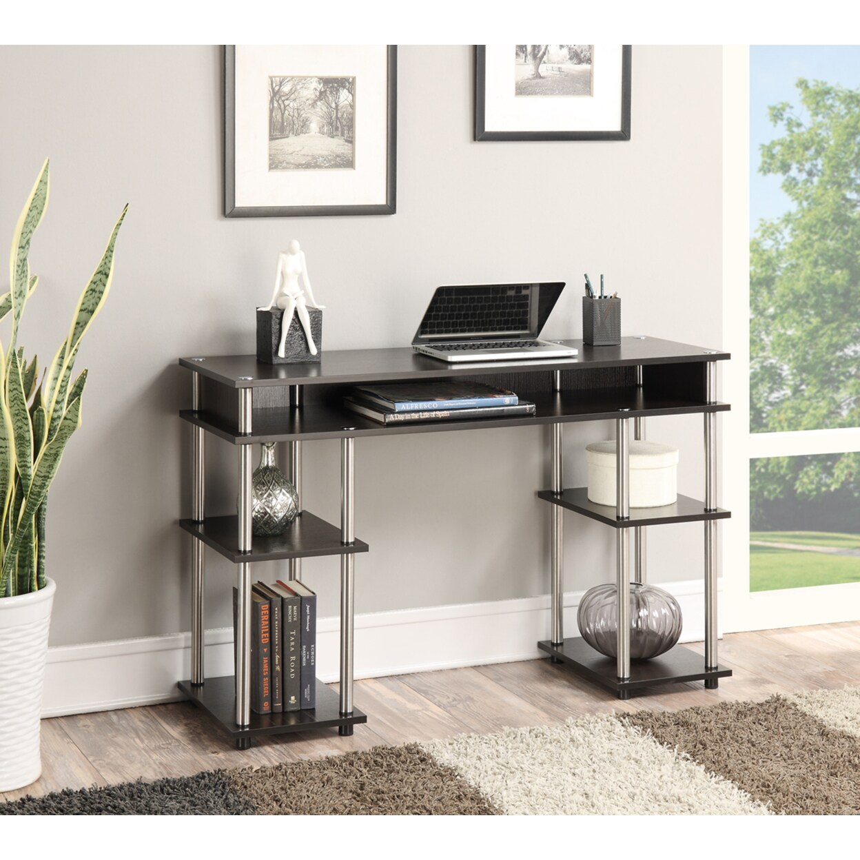 Convenience Concepts Designs2Go No Tools Student Desk, Espresso