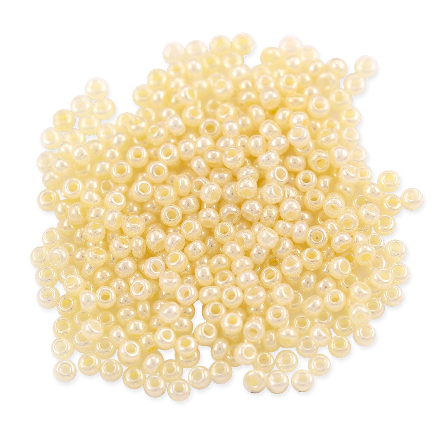 Czech Seed Bead 8/0 (3mm) Beads Luster White Beads